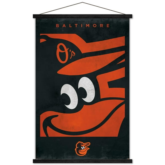 MLB Baltimore Orioles - Logo 25 Wall Poster with Magnetic Frame, 22.375" x 34"
