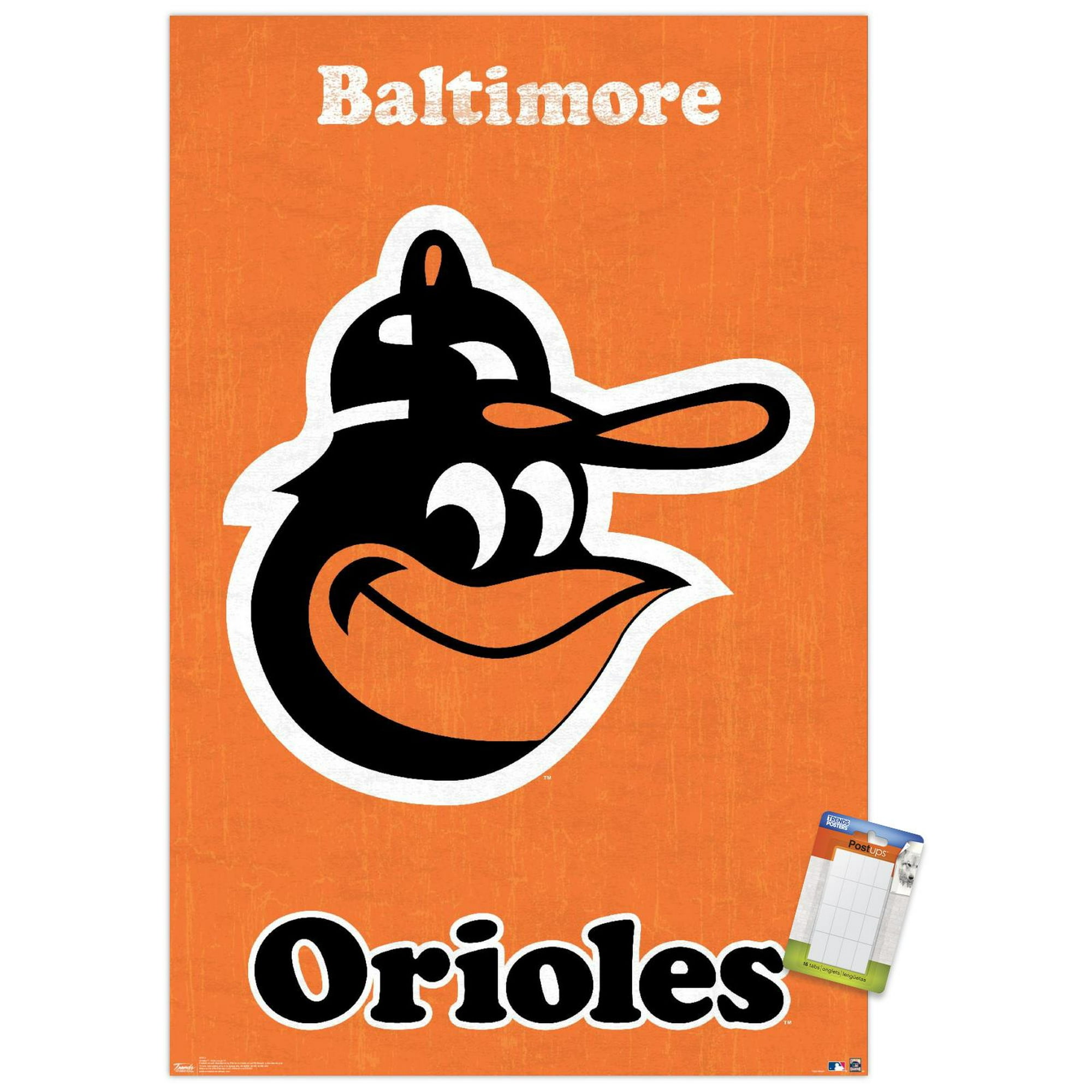 MLB Baltimore Orioles - Retro Logo Wall Poster, 14.725 x 22.375