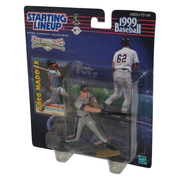 GREG MADDUX / ATLANTA BRAVES 1999 MLB Extended Series Starting Lineup Action Figure & Exclusive Collector Trading Card