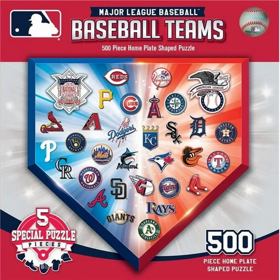 MLB Baseball Home Plate Shaped Puzzle, 500 Piece