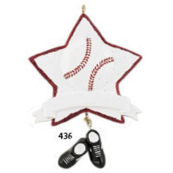 MLB Baseball Star Glitter Personalized Christmas Ornament DO-IT-YOURSELF