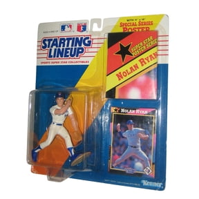 MLB Baseball Starting Line Up Nolan Ryan Texas Rangers Figure w/ Card & Poster