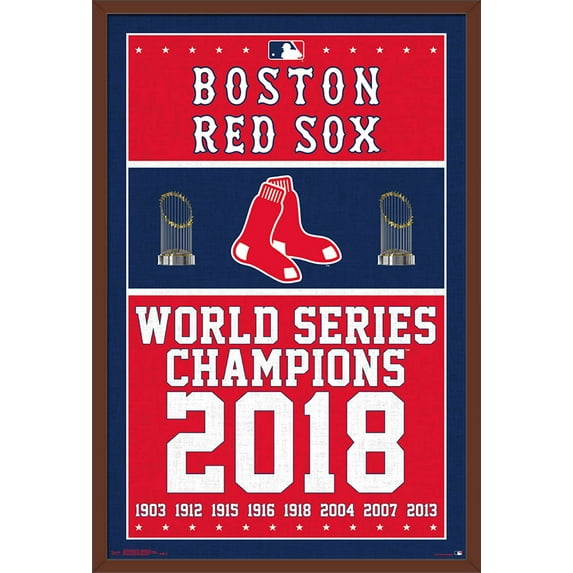 MLB Boston Red Sox - Champions 18 Wall Poster, 22.375" x 34", Framed