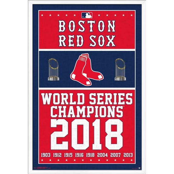 MLB Boston Red Sox - Champions 18 Wall Poster, 22.375" x 34", Framed