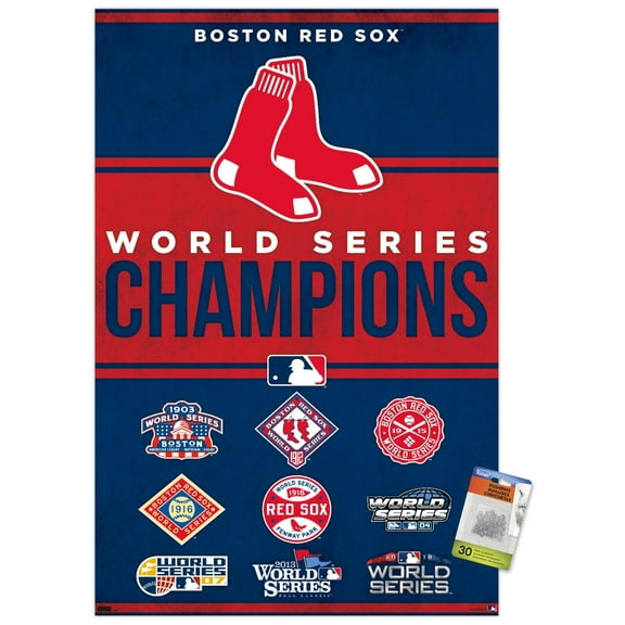 MLB Boston Red Sox - Champions 23 Wall Poster with Pushpins, 22.375" x 34"