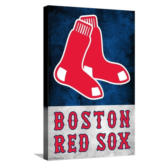 MLB Boston Red Sox - Logo 18 Canvas Wall Poster, 14.725" x 22.375"
