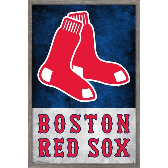 MLB Boston Red Sox - Logo 18 Wall Poster, 22.375" x 34", Framed