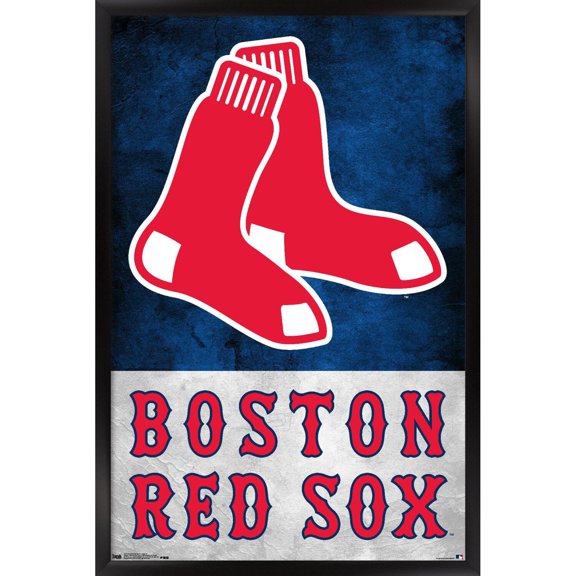 MLB Boston Red Sox - Logo 18 Wall Poster, 22.375" x 34", Framed