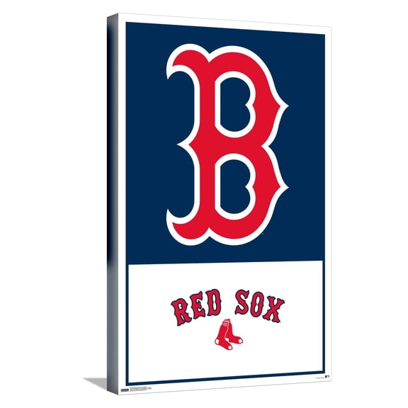 MLB Boston Red Sox - Logo 22 Canvas Wall Poster, 14.725" x 22.375"