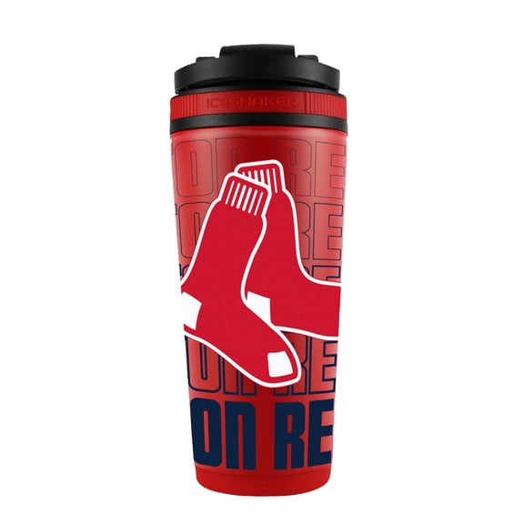 MLB Boston Red Sox Team Waterfall 26oz 4D Stainless Steel Ice Shaker