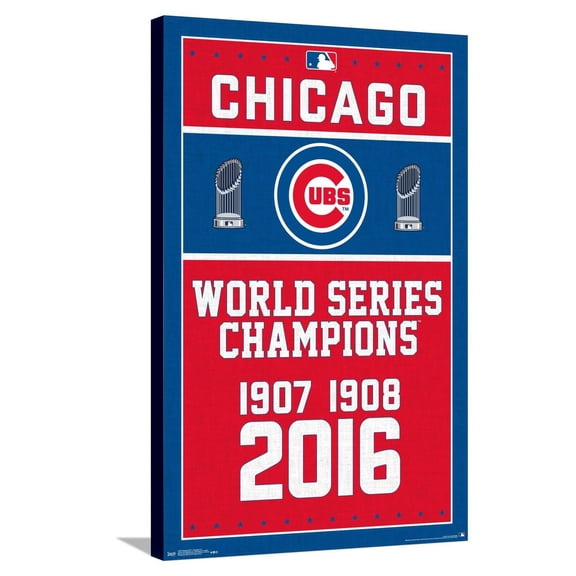MLB Chicago Cubs - Champions 16 Canvas Wall Poster, 22.375" x 34"