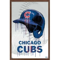MLB Chicago Cubs - Drip Helmet 20 Wall Poster, 14.725" x 22.375", Framed