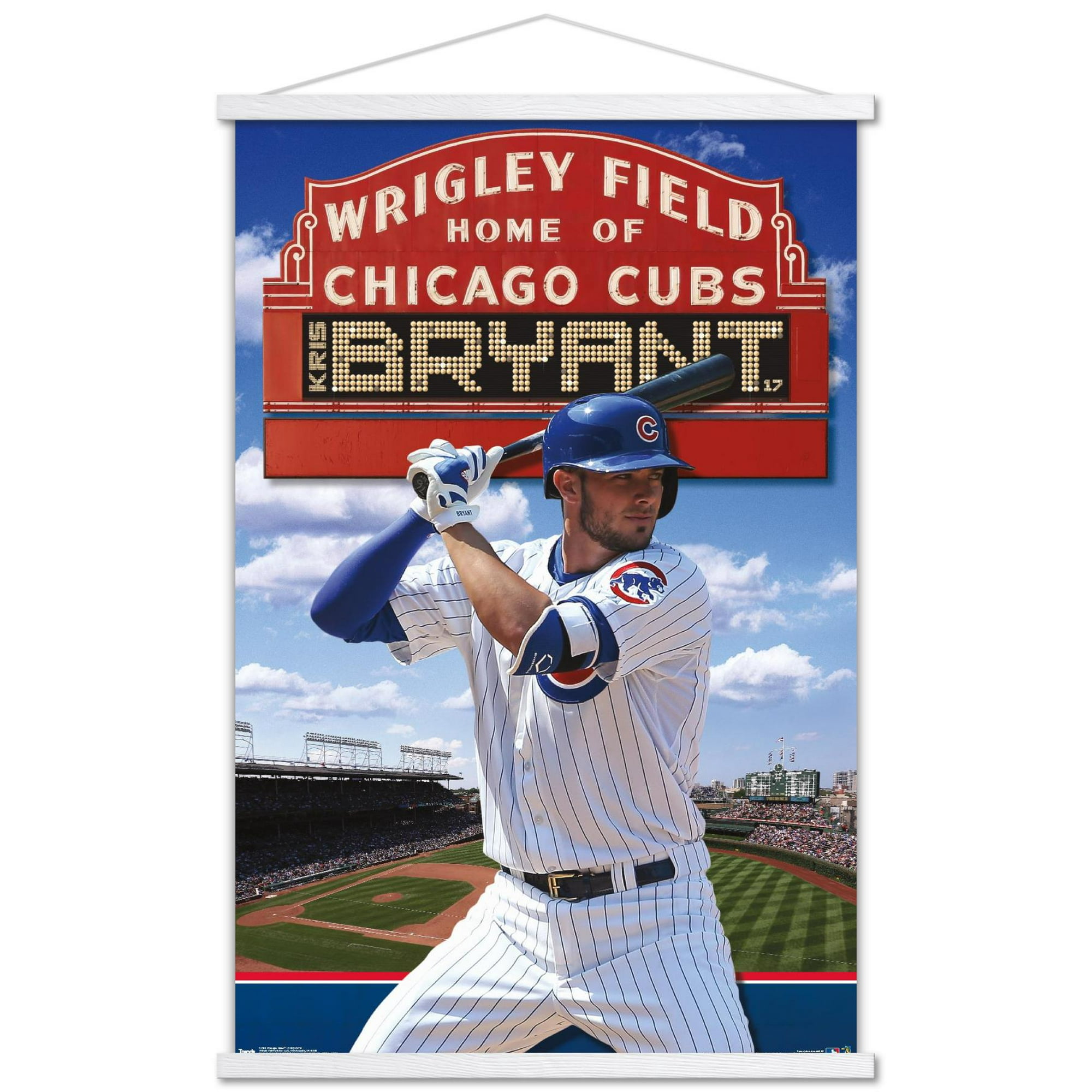 MLB Chicago Cubs - Kris Bryant 15 Wall Poster with Wooden Magnetic