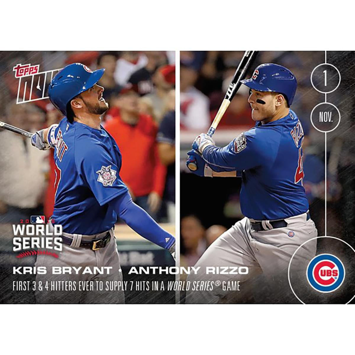 MLB Chicago Cubs Kris Bryant/ Anthony Rizzo #655 2016 Topps NOW