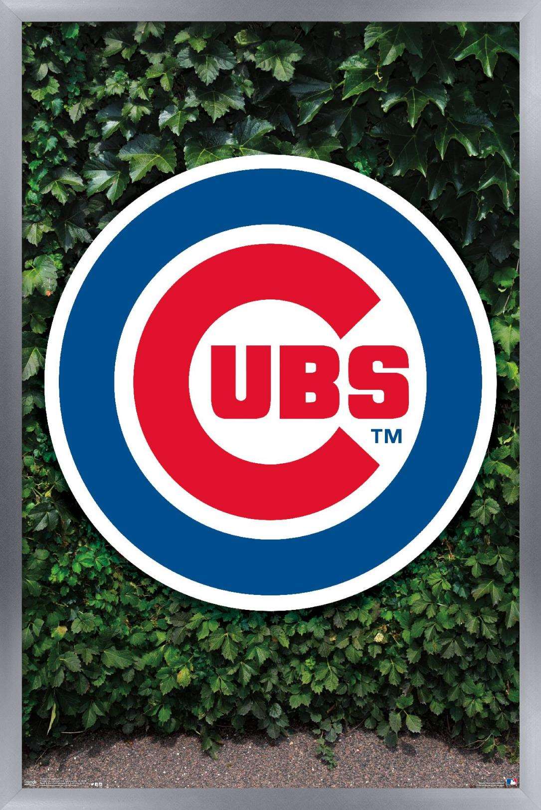 MLB Chicago Cubs - Logo 16 Wall Poster, 14.725" x 22.375", Framed