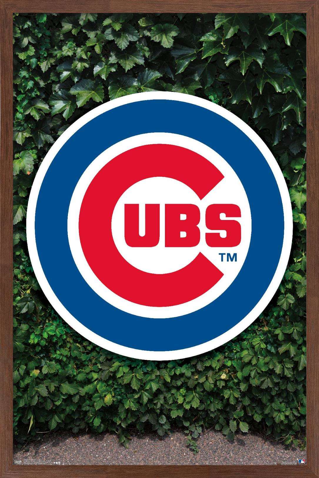 MLB Chicago Cubs - Logo 16 Wall Poster, 14.725" x 22.375", Framed