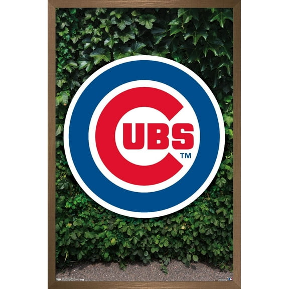 MLB Chicago Cubs - Logo 16 Wall Poster, 22.375" x 34", Framed