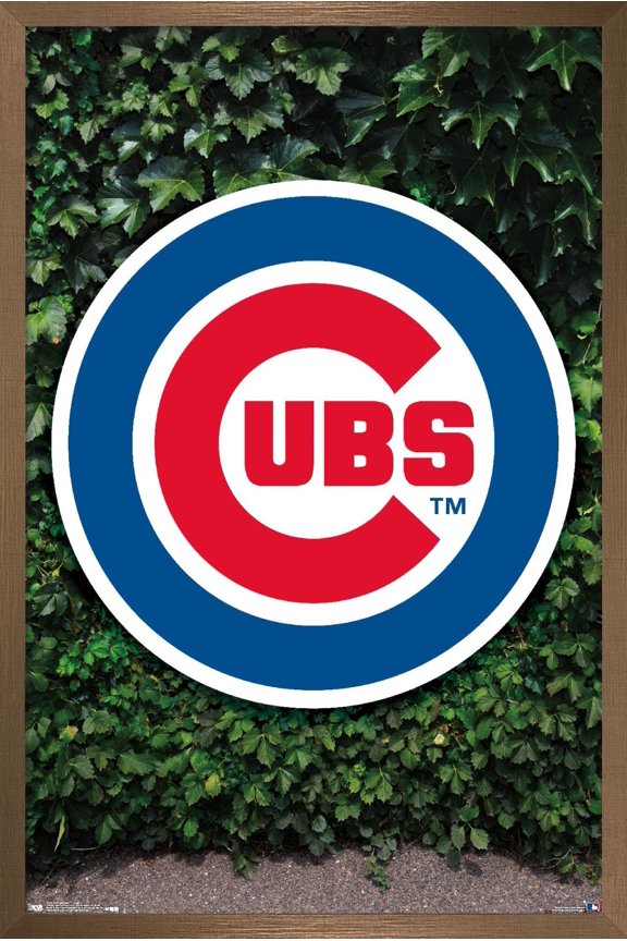 MLB Chicago Cubs - Logo 16 Wall Poster, 22.375" x 34", Framed
