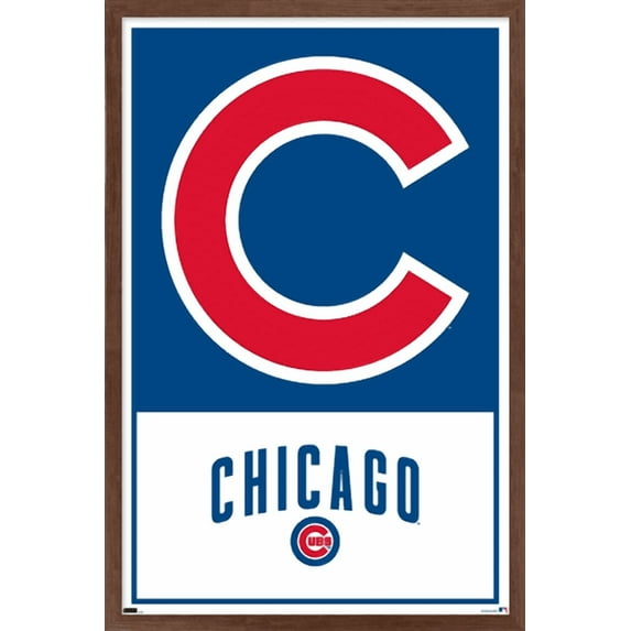 MLB Chicago Cubs - Logo 22 Wall Poster, 14.725" x 22.375" Framed