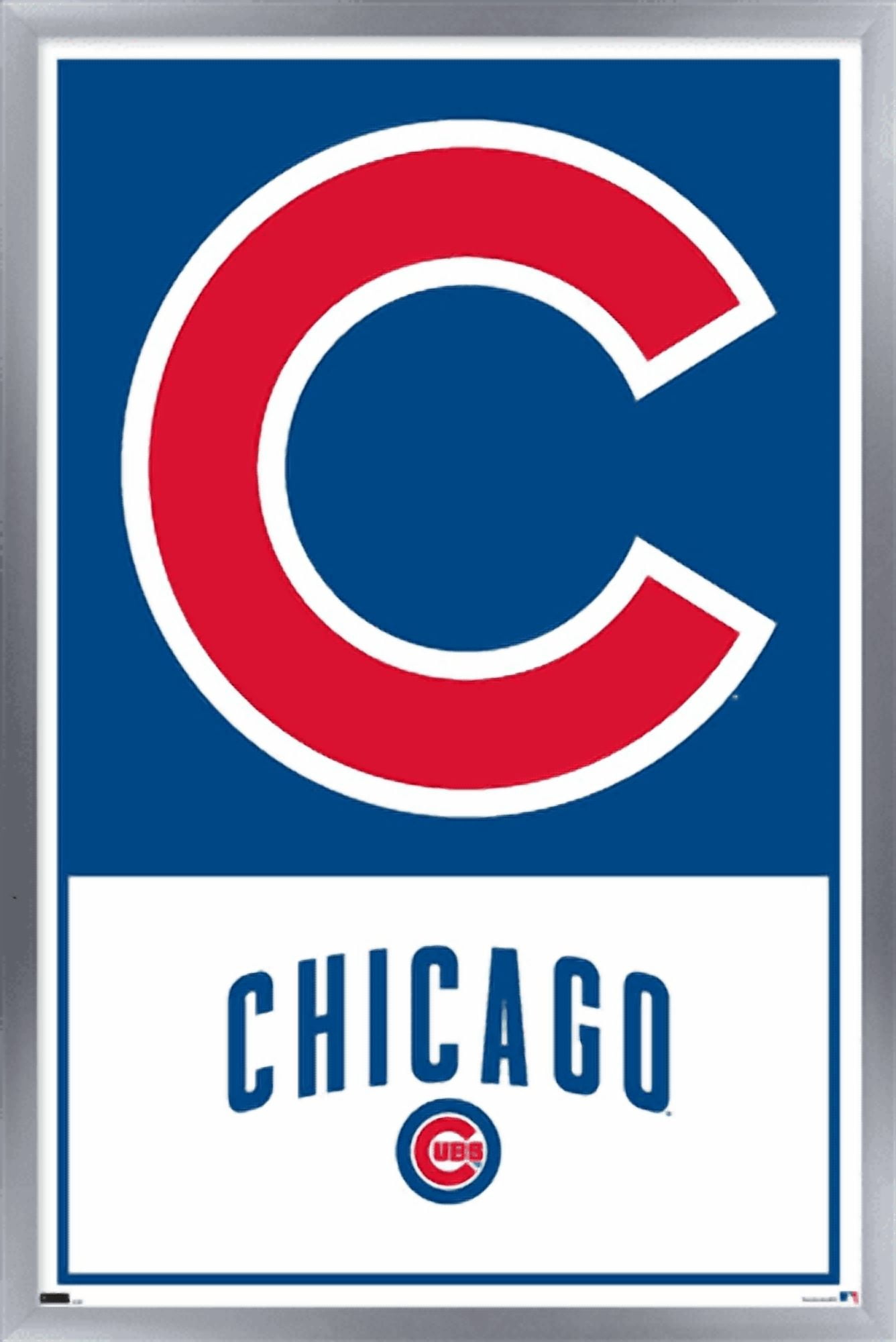 MLB Chicago Cubs - Logo 22 Wall Poster, 14.725" x 22.375" Framed