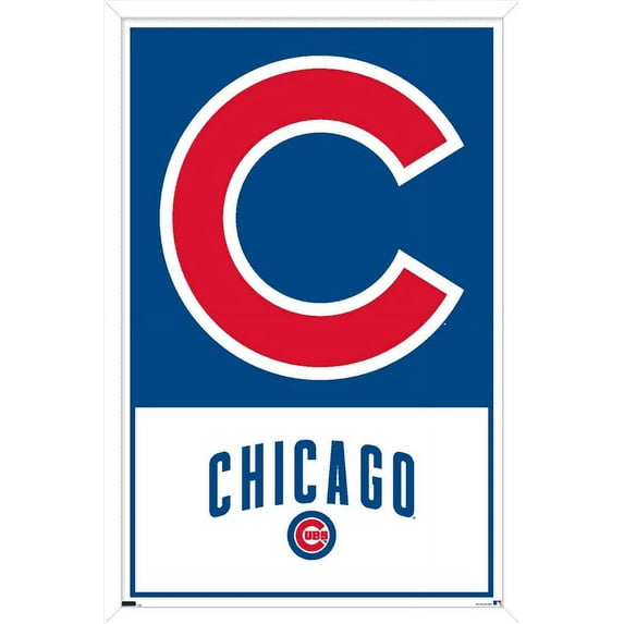 MLB Chicago Cubs - Logo 22 Wall Poster, 14.725" x 22.375" Framed