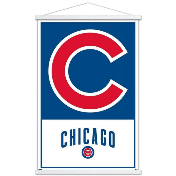 MLB Chicago Cubs - Logo 22 Wall Poster with Magnetic Frame, 22.375" x 34"