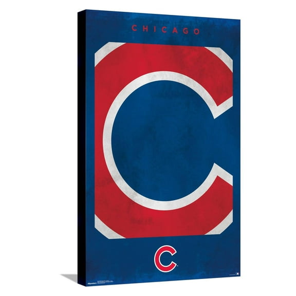 MLB Chicago Cubs - Logo 25 Canvas Wall Poster, 14.725" x 22.375"