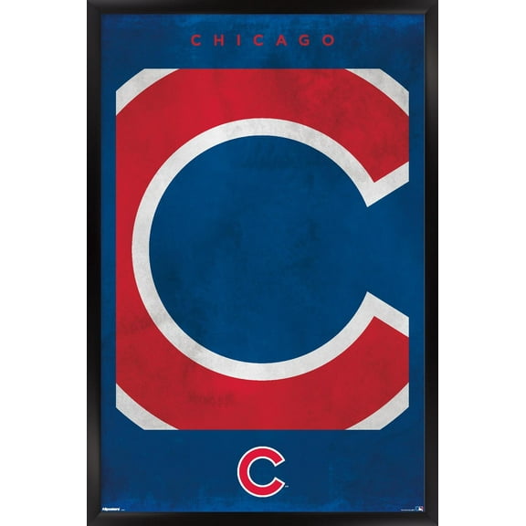 MLB Chicago Cubs - Logo 25 Wall Poster, 22.375" x 34" Framed
