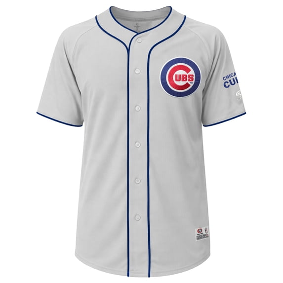 MLB Chicago Cubs Men's Gray Full Button Jersey