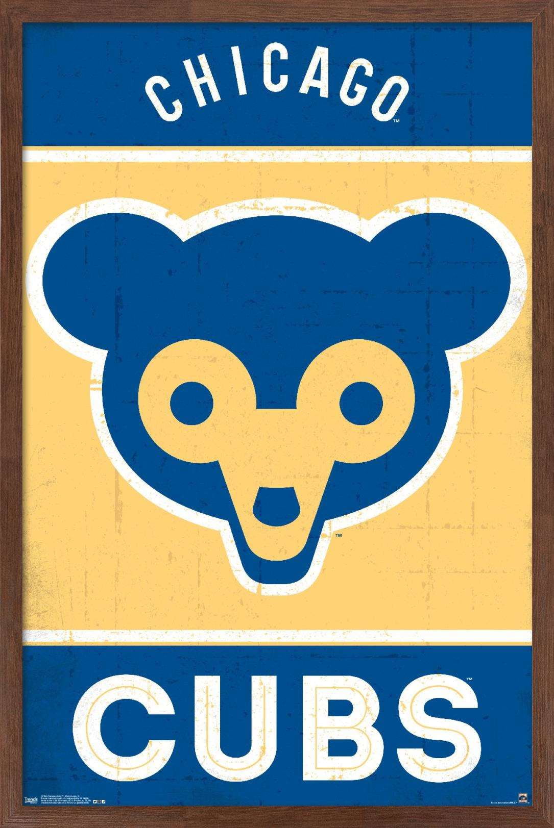 MLB Chicago Cubs - Retro Logo 14 Wall Poster, 14.725" x 22.375", Framed