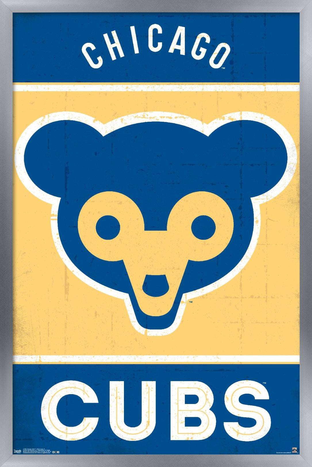 MLB Chicago Cubs - Retro Logo 14 Wall Poster, 14.725" x 22.375", Framed