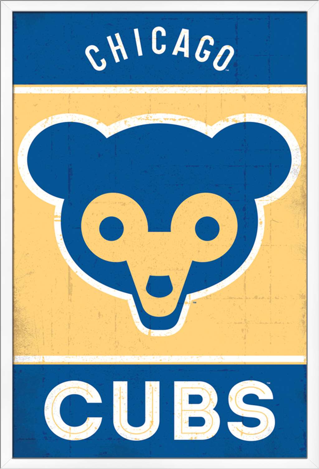 MLB Chicago Cubs - Retro Logo 14 Wall Poster, 22.375" x 34", Framed