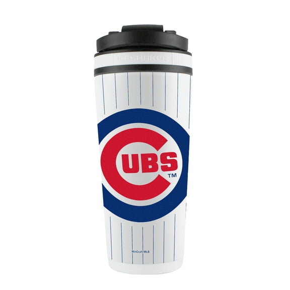MLB Chicago Cubs Team Pinstripe 26oz 4D Stainless Steel Ice Shaker