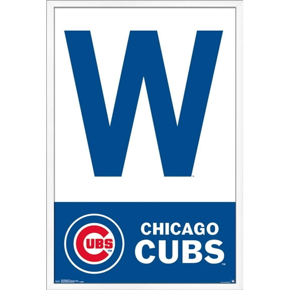 MLB Chicago Cubs - W 16 Wall Poster, 22.375" x 34", Framed