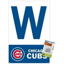 MLB Chicago Cubs - W 16 Wall Poster with Push Pins, 14.725" x 22.375"