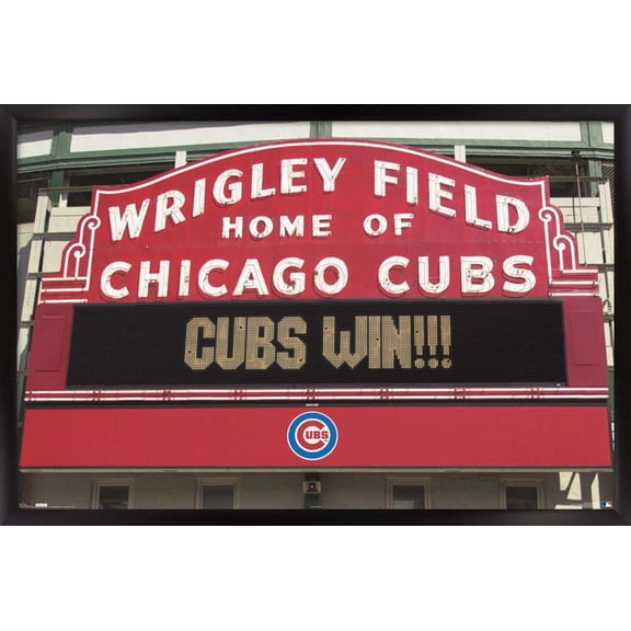 MLB Chicago Cubs - Win Wall Poster, 14.725" x 22.375", Framed