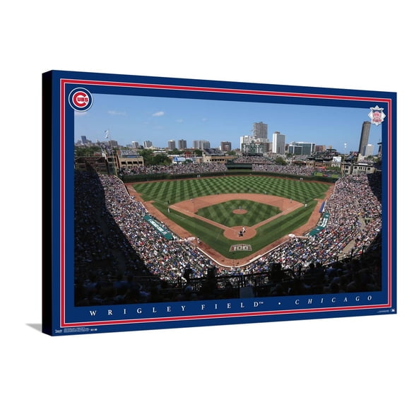 MLB Chicago Cubs - Wrigley Field 15 Canvas Wall Poster, 22.375" x 34"