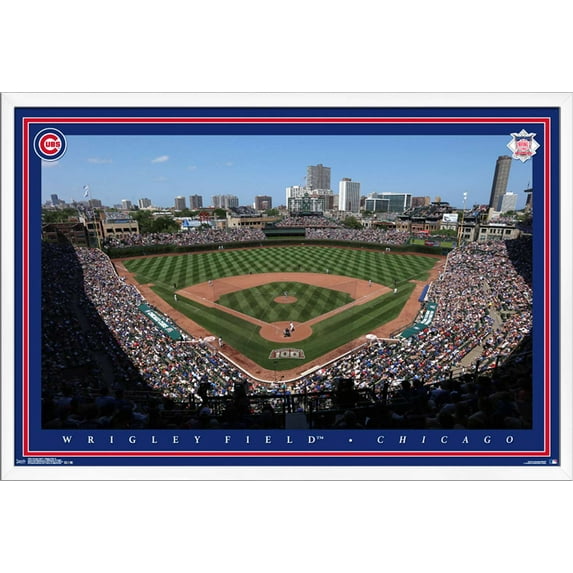 MLB Chicago Cubs - Wrigley Field 15 Wall Poster, 22.375" x 34", Framed