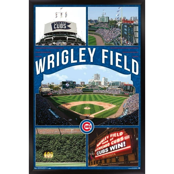 MLB Chicago Cubs - Wrigley Field 17 Wall Poster, 14.725" x 22.375", Framed