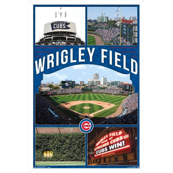 MLB Chicago Cubs - Wrigley Field 17 Wall Poster, 14.725" x 22.375", Framed