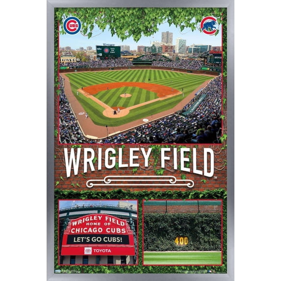 MLB Chicago Cubs - Wrigley Field 19 Wall Poster, 14.725" x 22.375", Framed