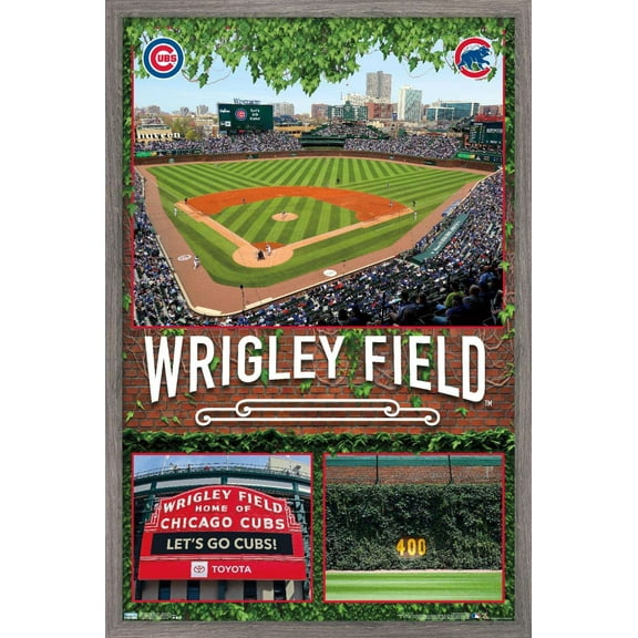 MLB Chicago Cubs - Wrigley Field 19 Wall Poster, 22.375" x 34", Framed