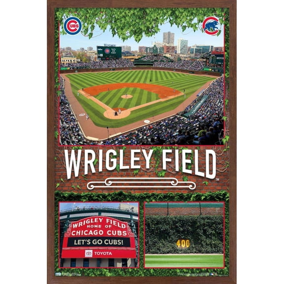 MLB Chicago Cubs - Wrigley Field 19 Wall Poster, 22.375" x 34", Framed