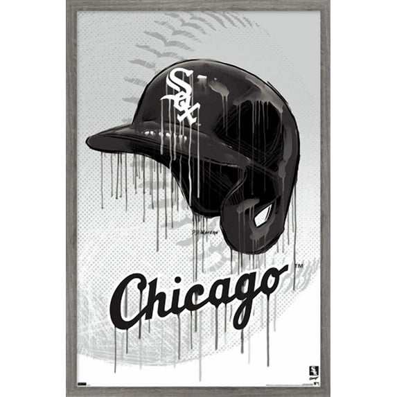 MLB Chicago White Sox - Drip Helmet 22 Wall Poster, 14.725" x 22.375" Framed