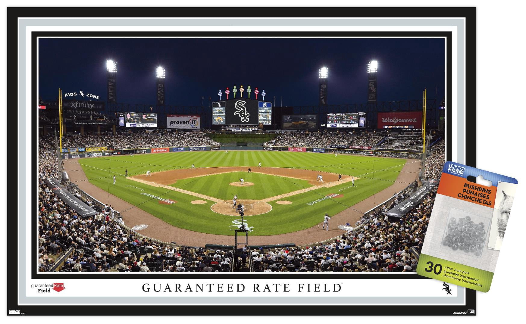 MLB Chicago White Sox - Guaranteed Rate Field 22 Wall Poster with Push Pins, 14.725" x 22.375"
