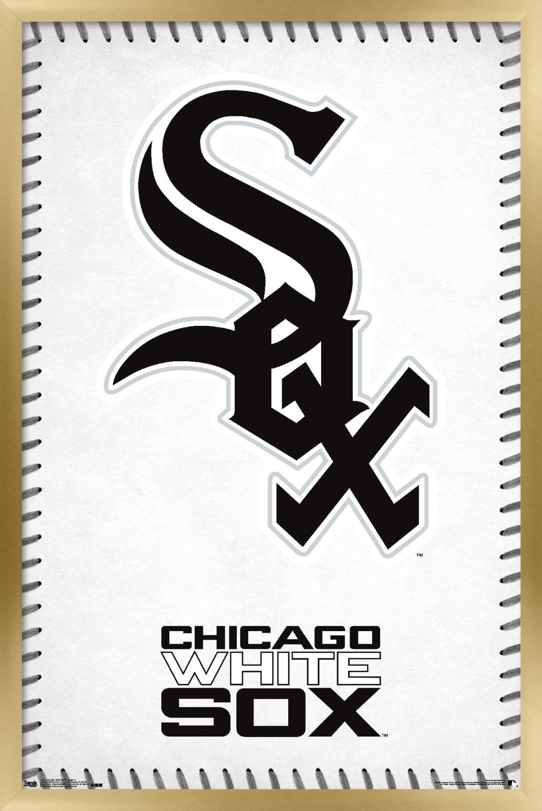 MLB Chicago White Sox - Logo 17 Wall Poster, 22.375" x 34", Framed
