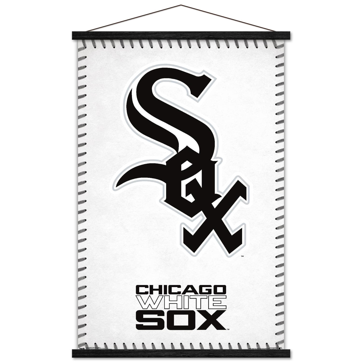 MLB Chicago White Sox - Logo 17 Wall Poster with Wooden Magnetic Frame ...