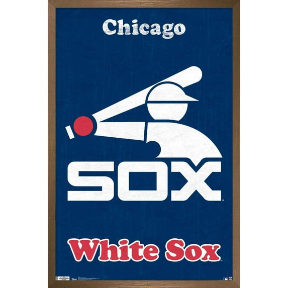 MLB Chicago White Sox - Retro Logo Wall Poster, 14.725" x 22.375", Framed
