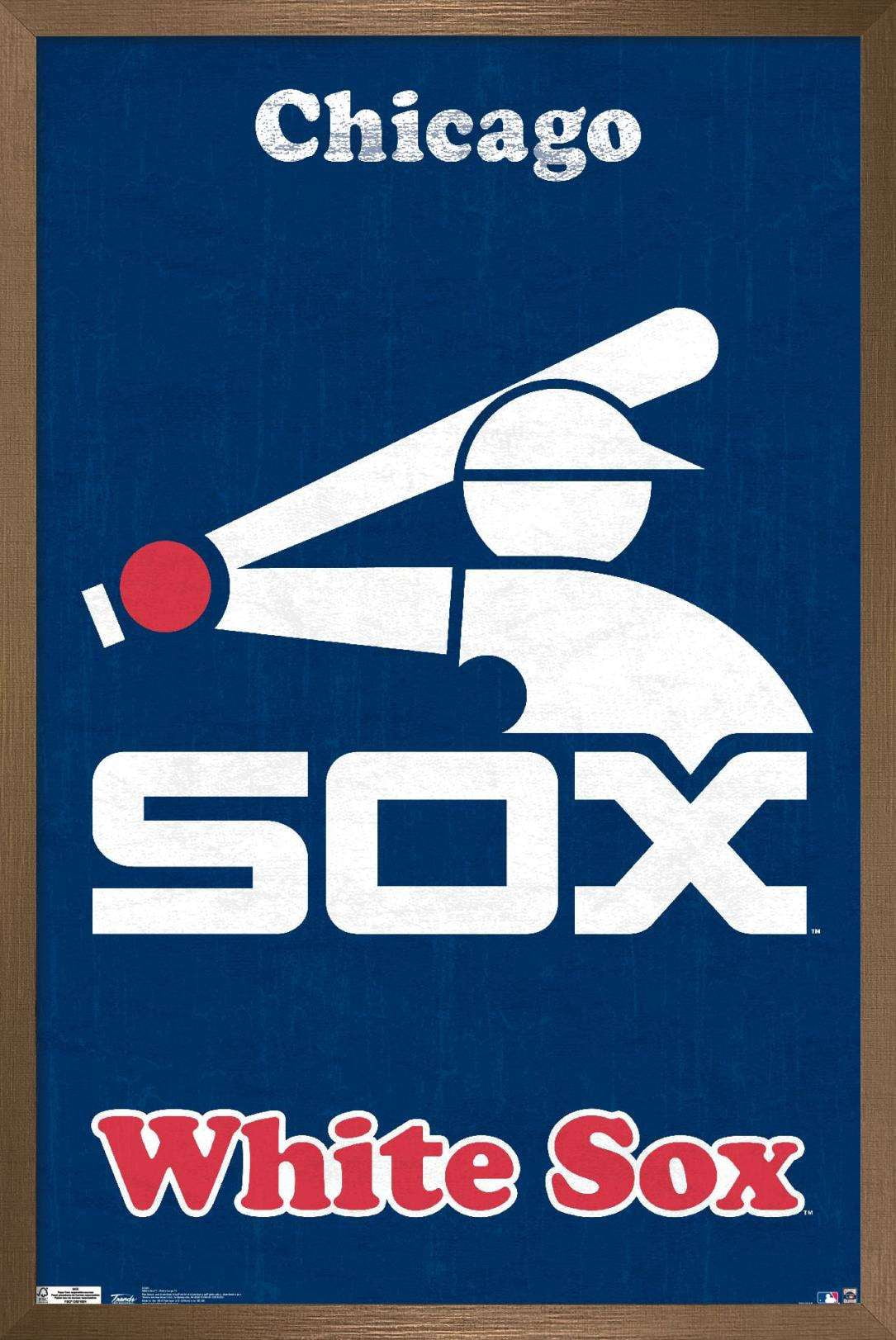 MLB Chicago White Sox - Retro Logo Wall Poster, 22.375" x 34", Framed