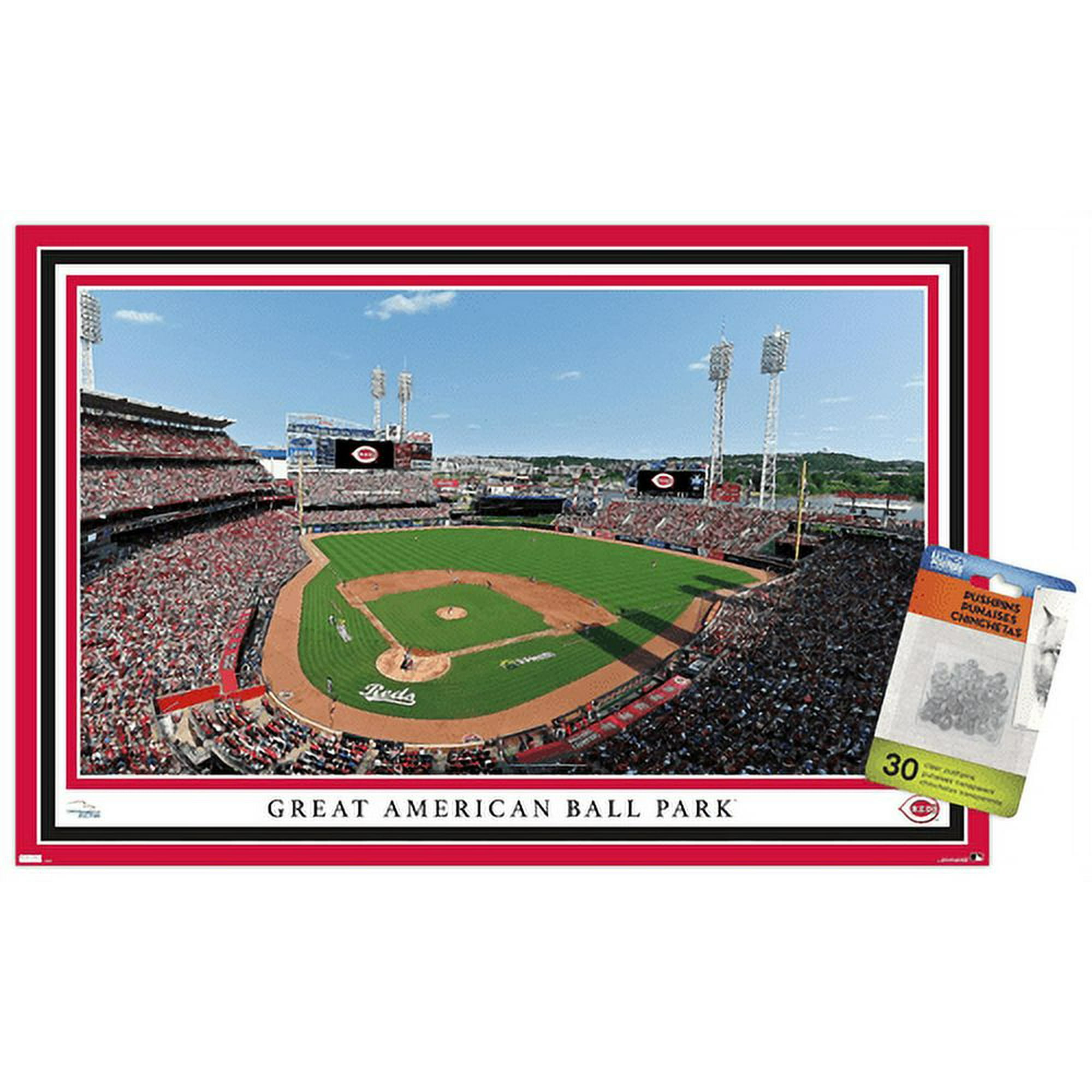 MLB Cincinnati Reds - Logo 17 Wall Poster, 14.725 x 22.375